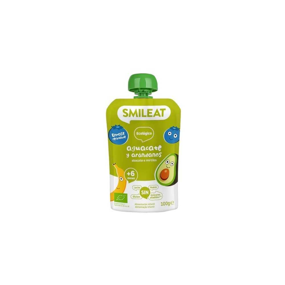 Pouch Aguacate y Arándanos Eco, 100gr Smileat