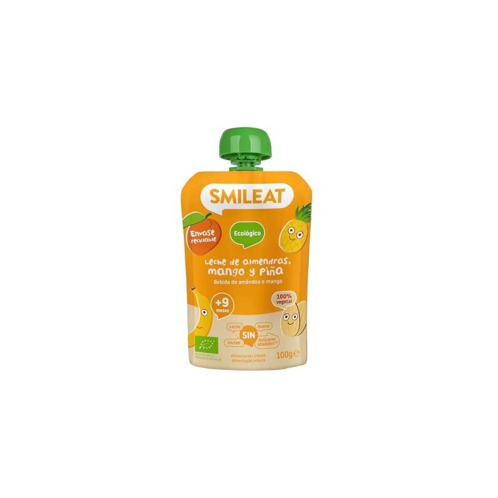 Pouch Leche Almendra Mango y Piña Eco,100gr Smileat