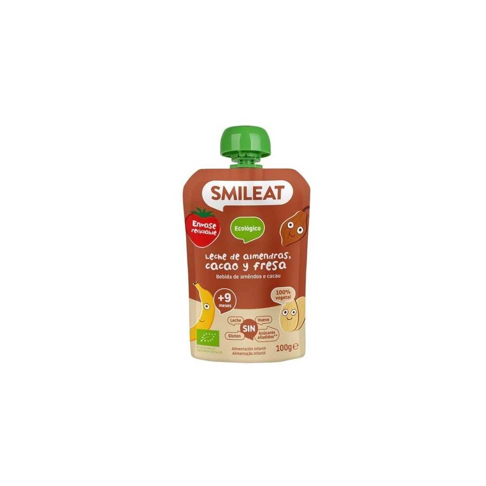 Pouch Leche Almendras, Cacao y Fresa Eco, 100gr Smileat