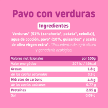 Tarrito de Pavo con Verduras Eco 230gr Smileat