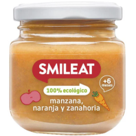 Manzana, naranja y zanahoria