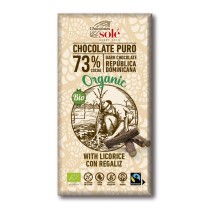 Chocolate 73% con Regaliz Eco 100gr Chocolates solé