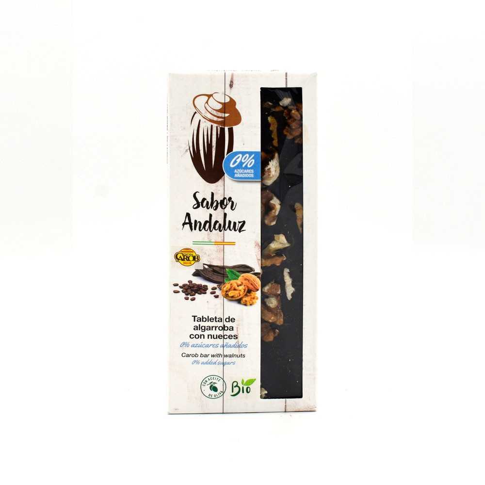 TABLETA ALGARROBA NUECES ECO ,100gr Sabor Andaluz