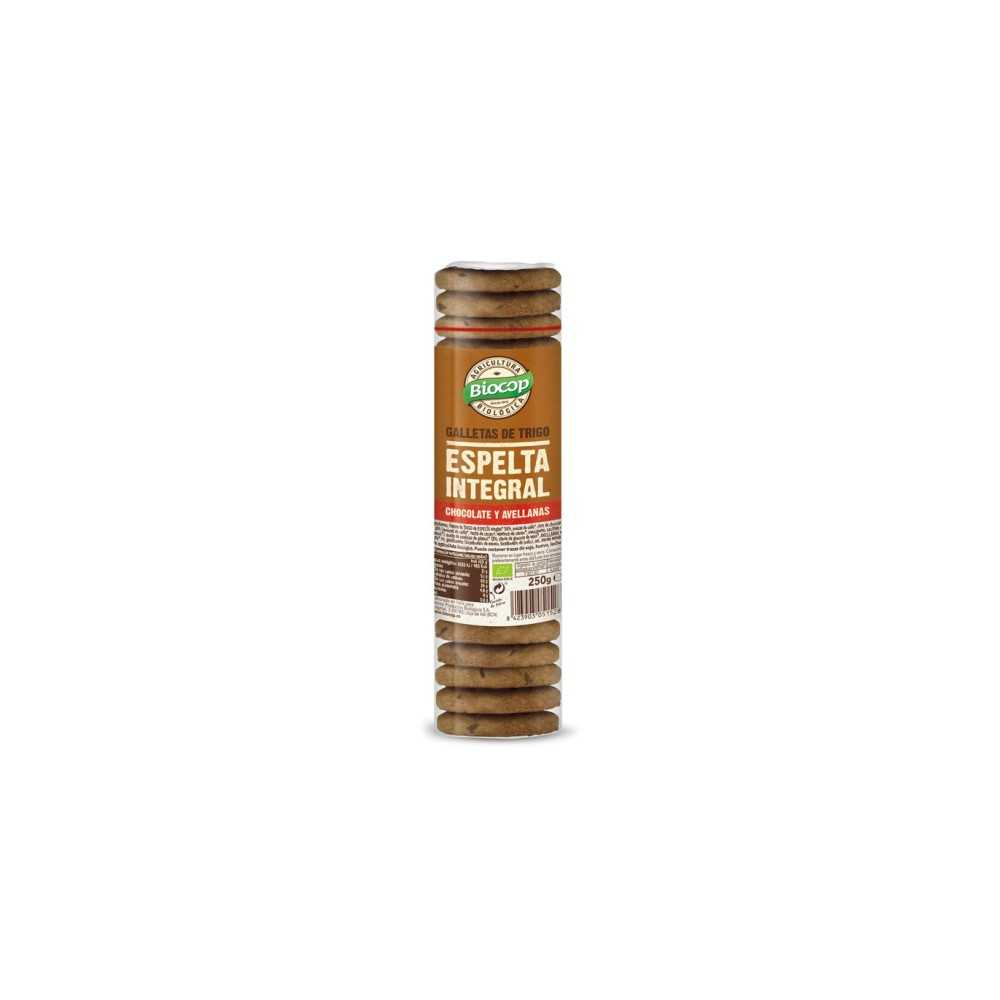 GALLETAS DE ESPELTA CON CHOCO Y AVELLANA ECO, 250g Biocop