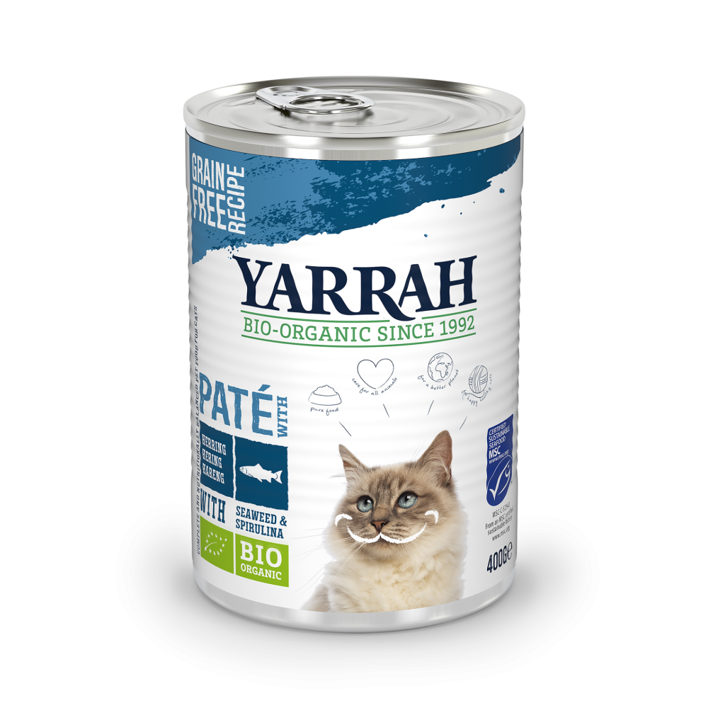 PATÉ GATO CON ARENQUE ECO 400gr Yarrah