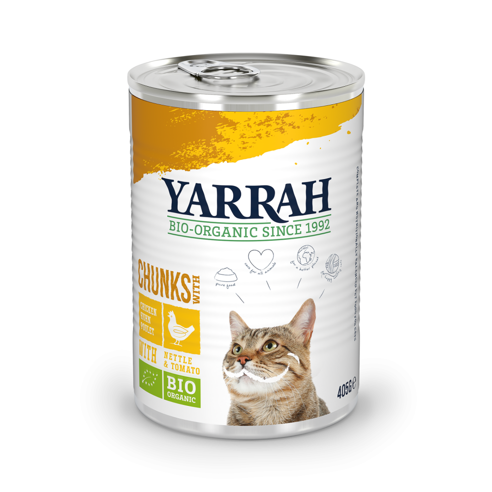 PATÉ GATO CON POLLO ECO 400gr Yarrah