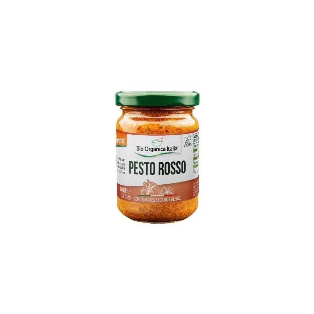 SALSA PESTO ROSSO QUESO PECORINO ECO 140gr Bio Organica Italia