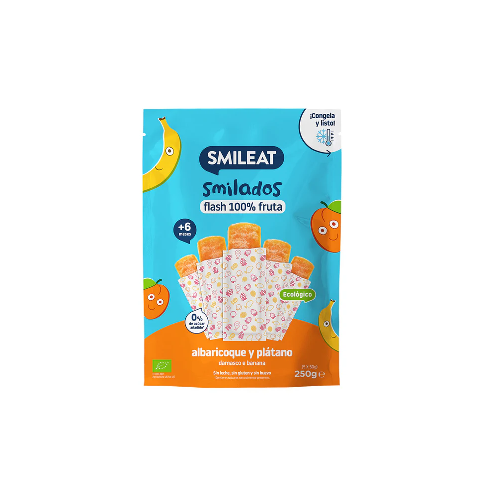 SMILADO ALBARICOQUE Y PLATANO ECO 250gr Smileat