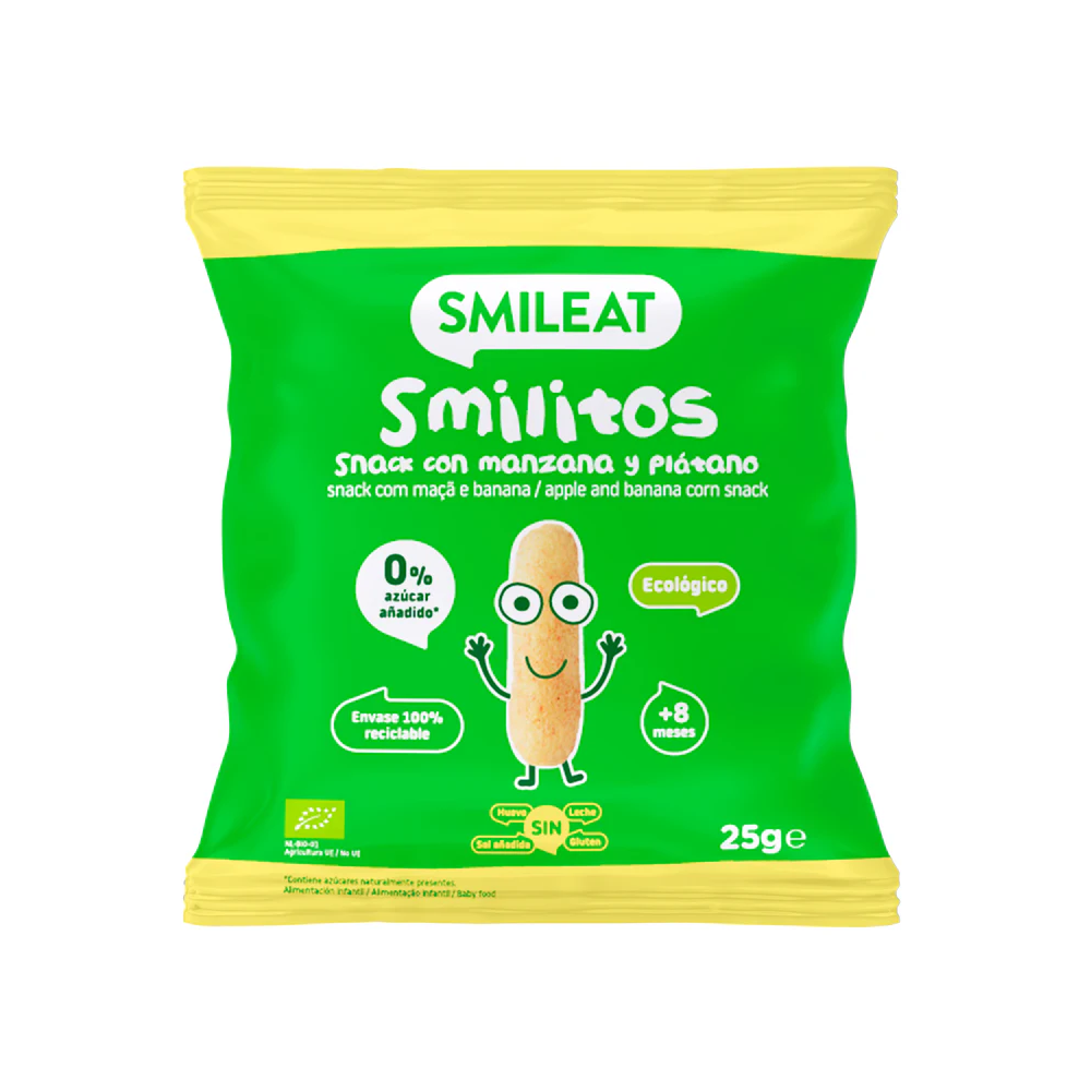 SMILITOS CON MANZANA Y PLÁTANO ECO 25gr