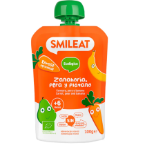 POUCH PERA, ZANAHORIA Y PLÁTANO ECO, 100gr Smileat