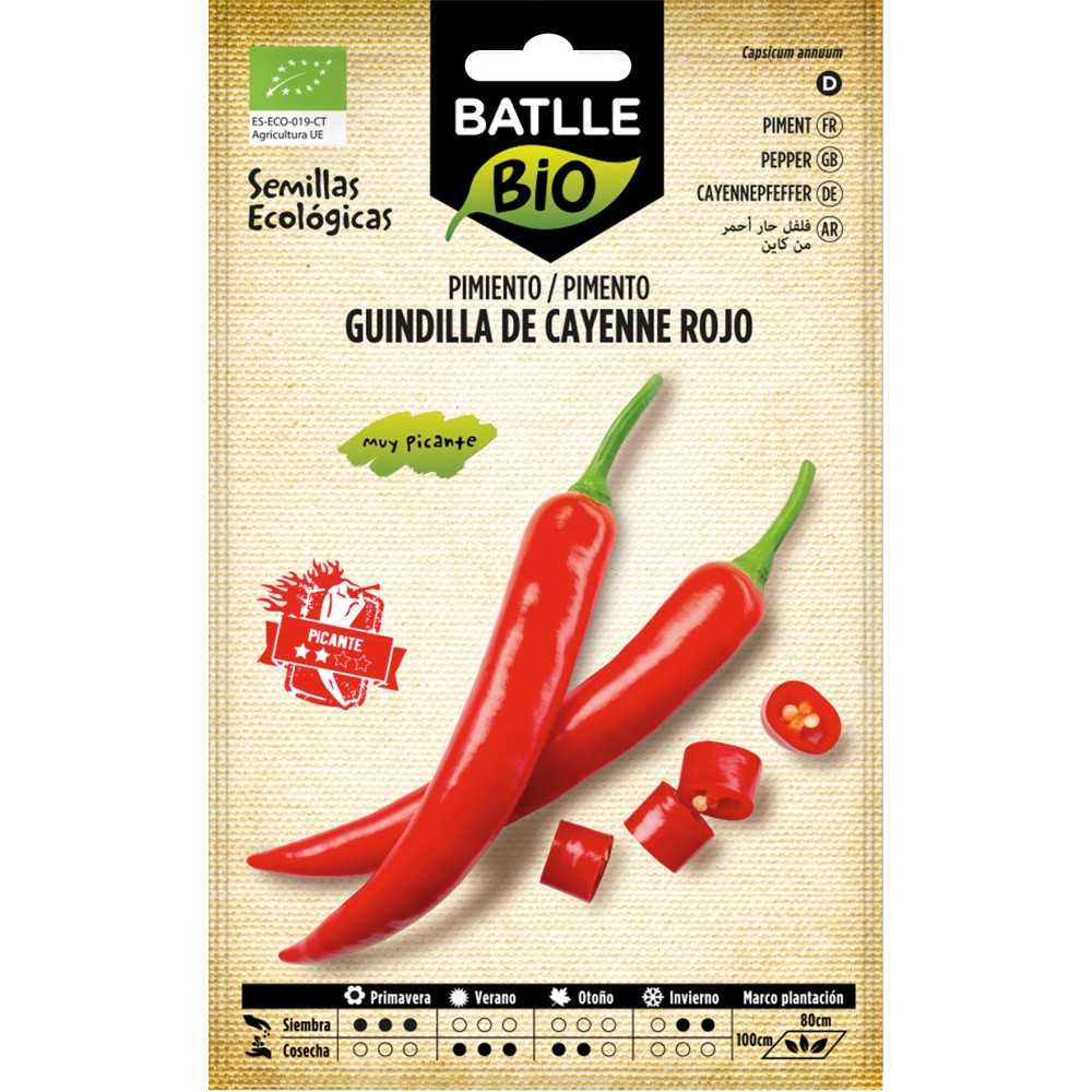 Semillas de Pimiento Guindilla de Cayenne Rojo Eco de Batlle