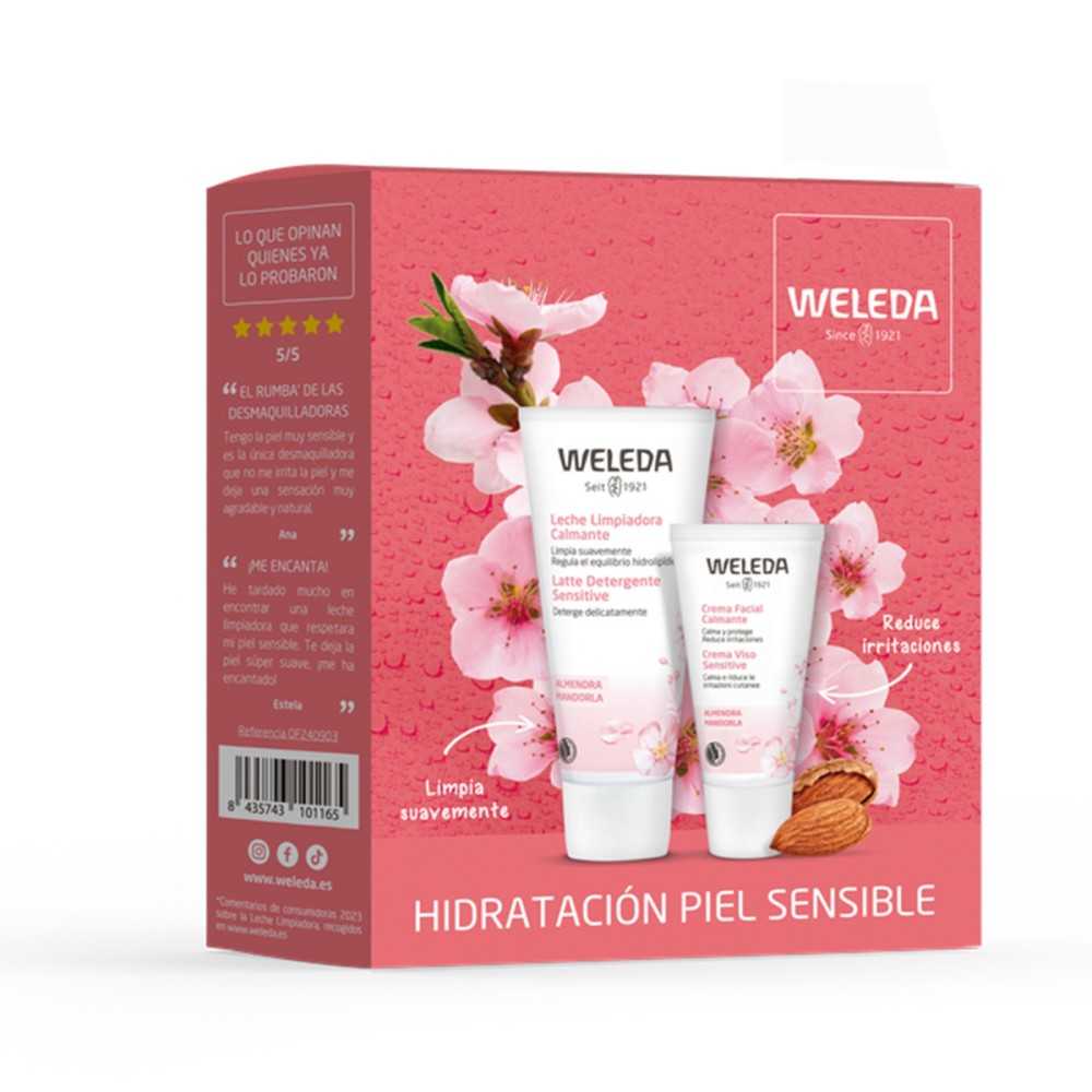 Cofre Hidratación para Piel Sensible de Weleda con leche limpiadora y crema. Cofre Hidratación para Piel Sensible de Weleda con leche limpiadora y crema.