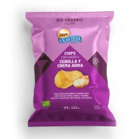 bolsa de Patatas fritas cebolla y crema agria ecológicas