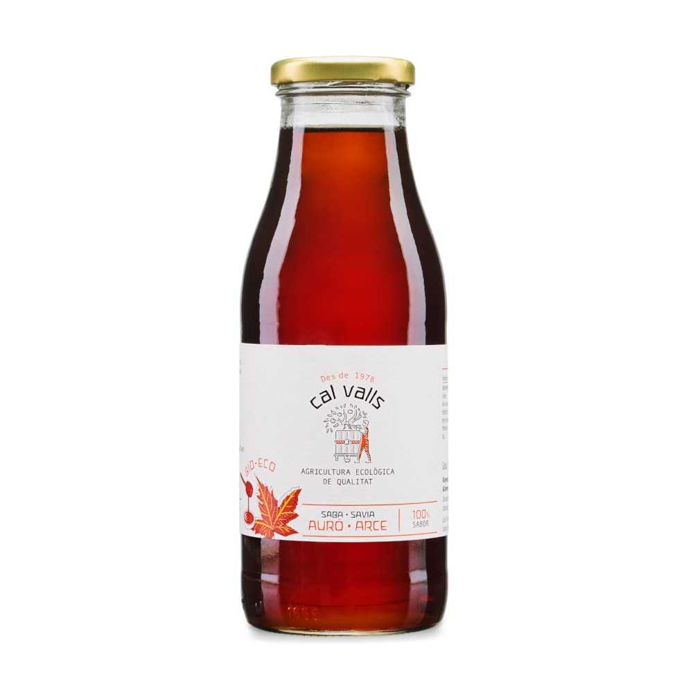 botella de Jarabe de arce ecológico en envase de 500ml