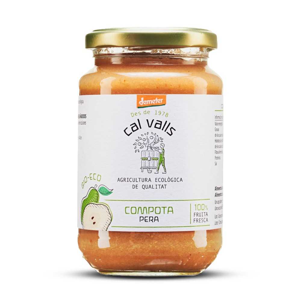 Tarrito de compota de pera ecológica Eco Cal Valls 350g