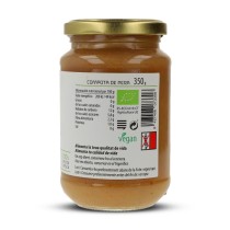 Etiqueta certificación ecológica y biodinámica en tarro Compota Pera 350g Eco Cal Valls