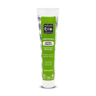 Tubo de pasta dental Extra Fresca NaturaBIO 125ml con hoja de menta