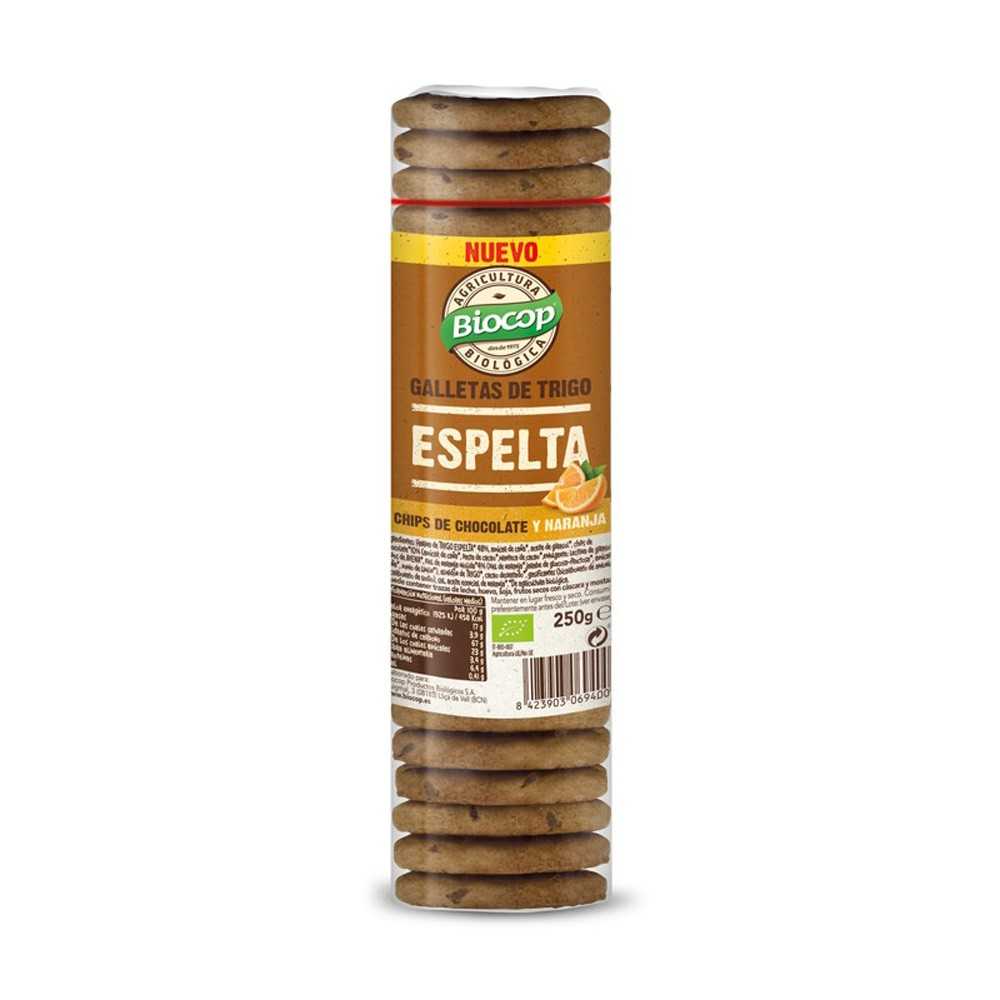 Galleta de Espelta con Chocolate y Naranja Eco 250gr Biocop