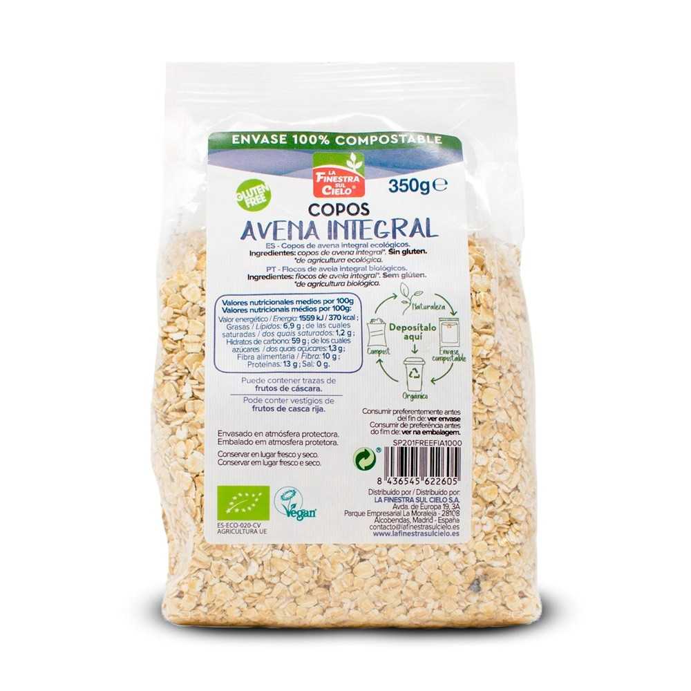 Copos De Avena Integral Sin Gluten 350g La Finestra Sul Cielo