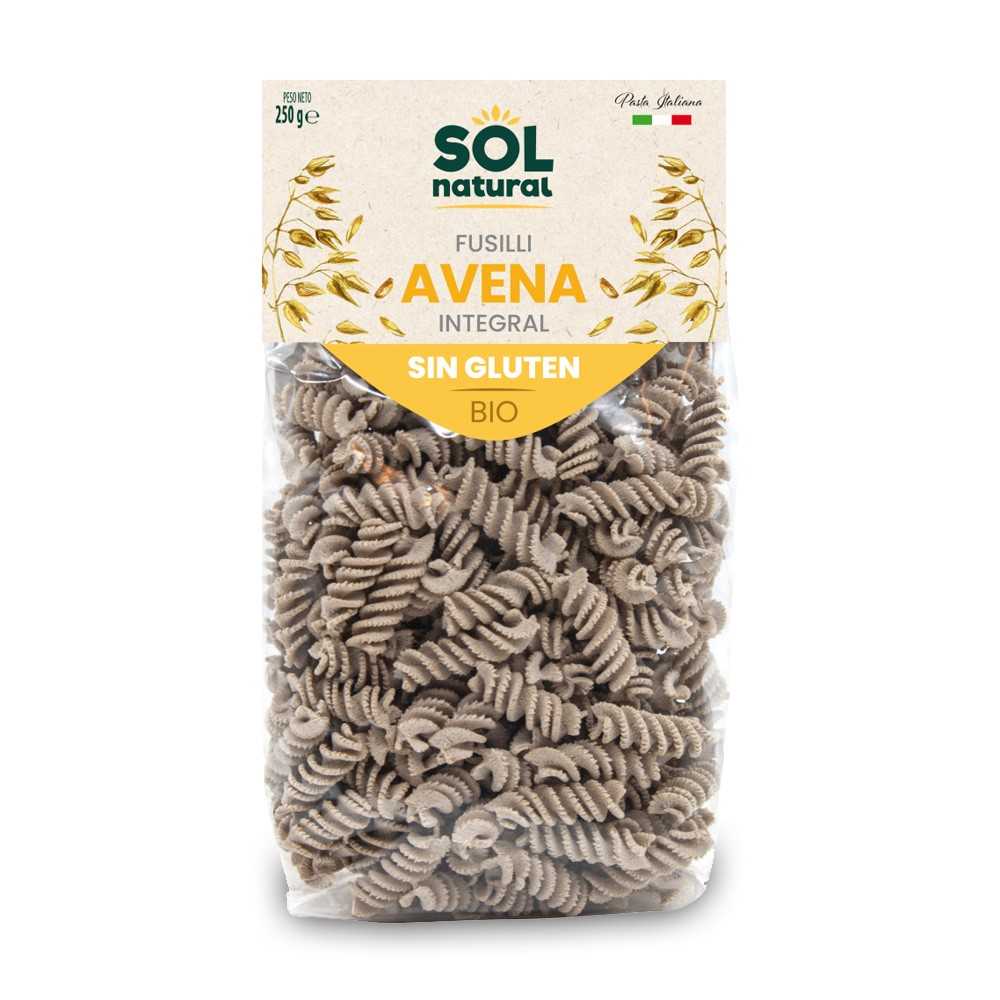 paquete de fusilli de avena integral ecológico