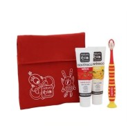 bolsa higiene bucal niños roja