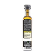 parte de atrás botella de Aceite ecológico de calabaza en crudo