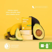 ingredientes naturales del champú sólido: aguacate, argán y oliva
