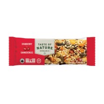 Barrita ecológica con arándanos rojos y frutos secos