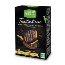 Galletas de Chocolate Negro, Jengibre Y Limón Eco 130g Le Moulin De Pivert