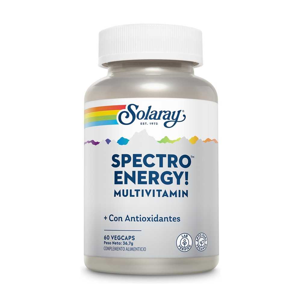 Frasco Energy Spectro Multivitamin Solaray 60 cápsulas