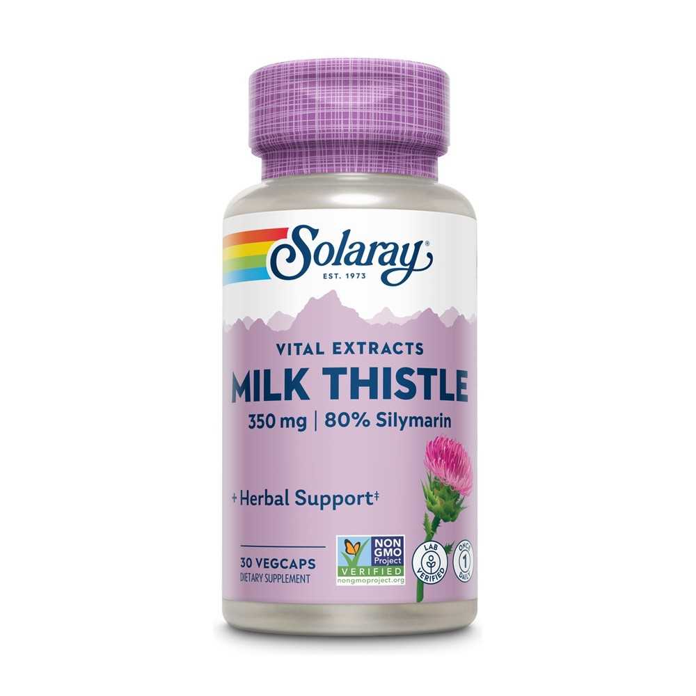 Cápsulas de Milk Thistle Solaray para hígado