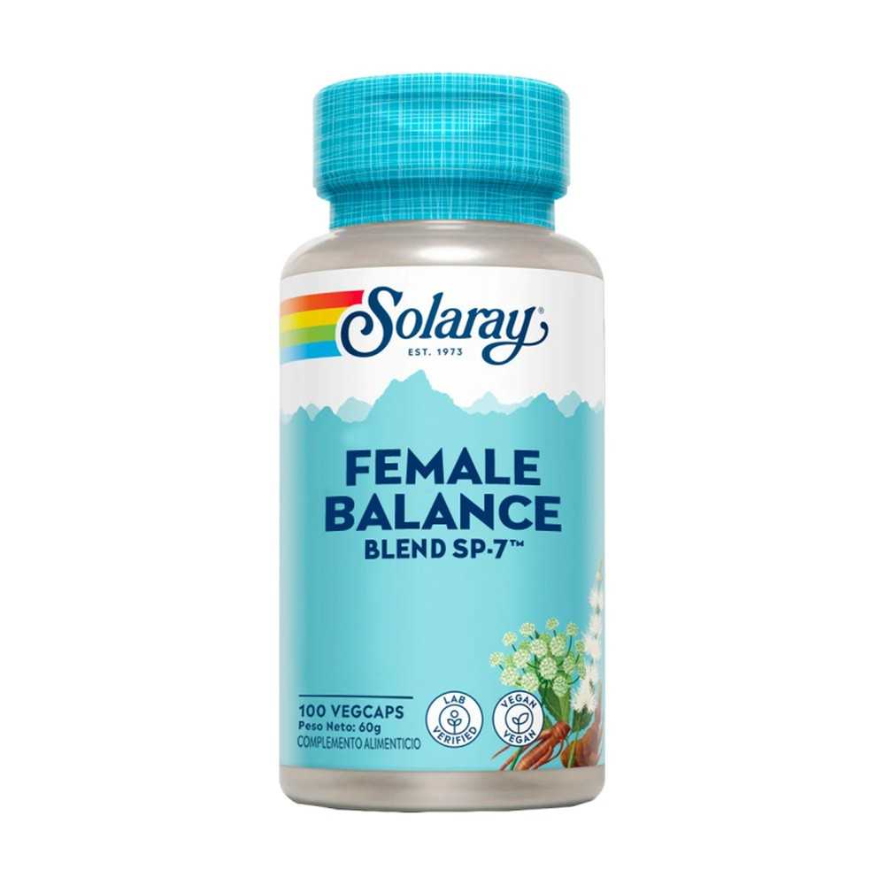 Cápsulas de Female Balance Solaray en envase original