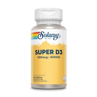 Envase de Super D3 Solaray 100 perlas