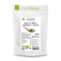 Sopa de arroz integral con verduras y alga wakame Algamar eco