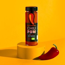 Presentación Frasco de salsa Sriracha ecológica Chilipum 150g