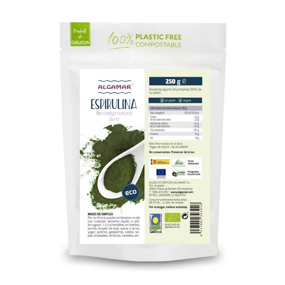 Espirulina en polvo ecológica Algamar 250g