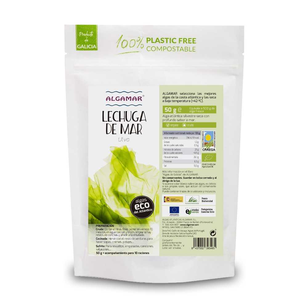 Lechuga de mar ecológica Algamar deshidratada 50g Lechuga de mar ecológica Algamar deshidratada 50g
