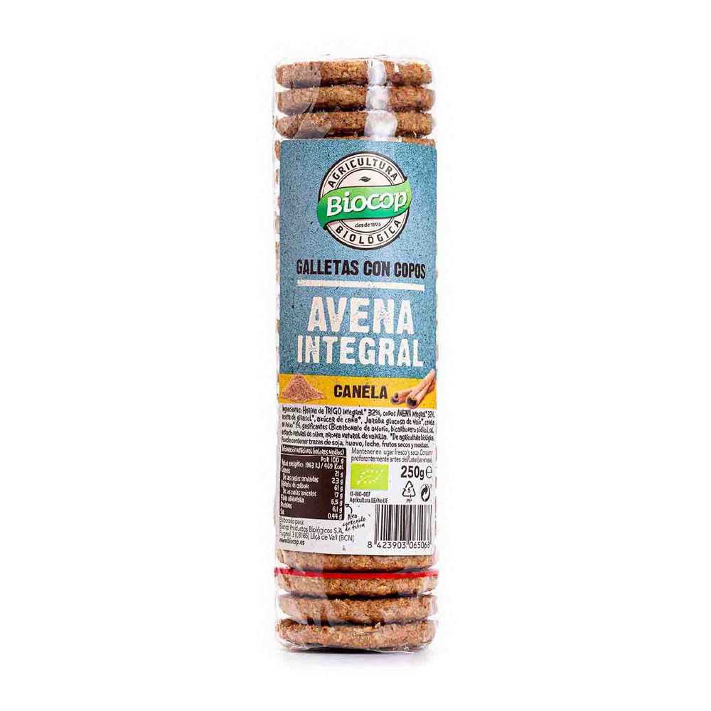 Galletas ecológicas de avena y canela Biocop 250g