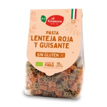 Pasta de lenteja roja y guisantes sin gluten eco 250g El Granero