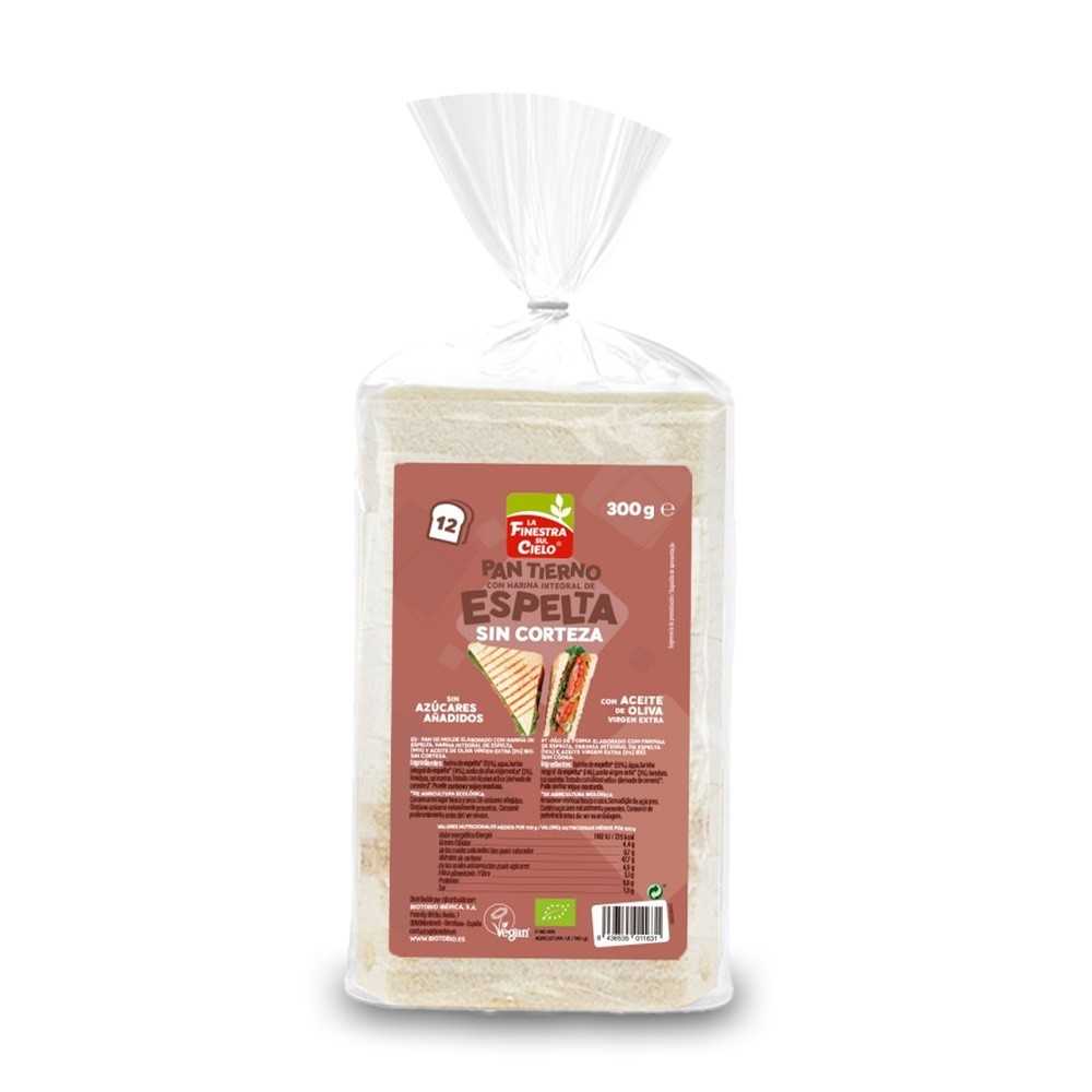 Pan de espelta ecológico tierno sin corteza La Finestra