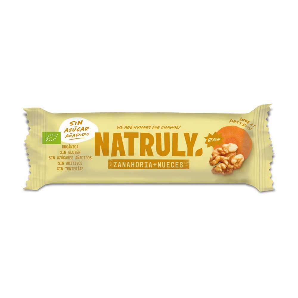 Barrita de nueces y zanahoria ecológica Natruly 40g