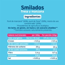 ingredientes y valores nutricionales de smilado de fresa y manzana