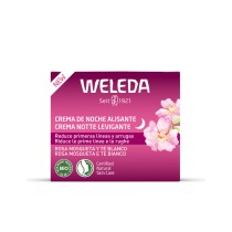 vista frontal caja Crema de noche alisante de rosa mosqueta y té blanco