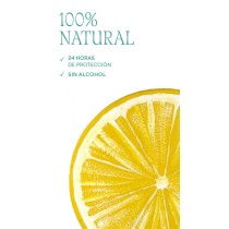 100% natural 24 horas de protección, sin alcohol