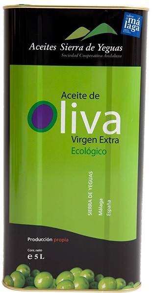 Aceite de Oliva Ecológico 5L Sierra de Yeguas