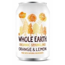 Refresco Naranja y Limón Eco, 330ml WholeEarth