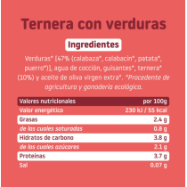 Ternera con verduras ecológico