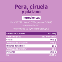 Pera,ciruela y Platano