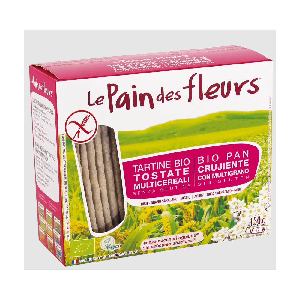 TOSTADAS CRUJIENTES DE MULTICEREALES S/G ECO 150gr Les Pains des Fleurs