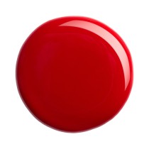 esmalte color rojo vivo aplicado sobre blanco